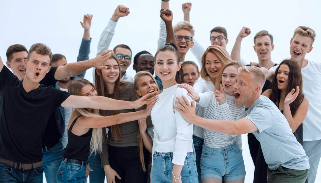 A group of people posing for a photo